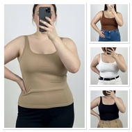 2PCS FYVIE WOMEN FOAMED TOP PLAIN CASUAL TOPS L-XL BUILT-IN PAD GENTLE LONG LASTING RANDOM COLOR