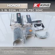 KING Bearing HONDA 1.5L D15A D15B VTEC ( 42mm conrod journal ) D15Z SOHC for CRX Delsol Civic EK3 Fe
