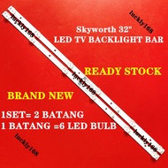 2Pcs/Set LED Backlight Strip BBK DEXP For TCL For Skyworth PPTV 32V4 32C4 32V4A 32W4 320E66 JL.D3206
