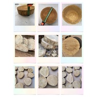 KAYU CHENGAL/CENGAL PAPAN PEMOTONG SAYUR/DAGING/AYAM/CHENGAL SOLID HARD WOOD DIAMETER 12"(inch) 3"th