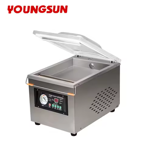 YOUNGSUN Factory Price Table Top Single Packaging Meat Rice Food Plastic Bag Vacuum DZ-260 Commercia
