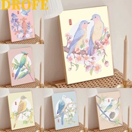 DROFE/20×30cm with frame/paint by number/colorful bird/diy painting/painting by numbers/number paint
