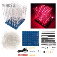 Mihosg 3D LED Light Squared Kit  Blue Red Easy Operation 8 X Cube for Gift Home Decoration