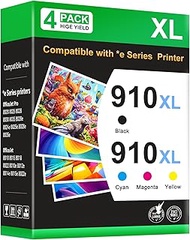 910XL Ink Cartridges Combo Pack Replacement Compatible for HP 910 XL HP910 Ink Works with OfficeJet 