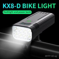 KX8D Bicycle Light Front Light Rechargeable Bright Flashlight Cycling Gear Bike Night Riding Accesso