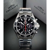 Orient RA-TX0202B10B Mako Solar Chronograph Black Analog Men's Diver's Watch