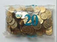 香港1992年1毫硬幣原包200枚全新，袋邊有一處極輕微小裂口