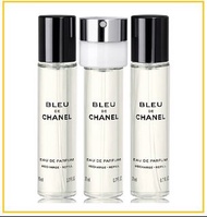 CHANEL 香奈兒男士蔚藍香精香水補充裝套裝 BLEU DE CHANEL EAU DE PARFUM DE RECHARGES DUO SET 20ML X3