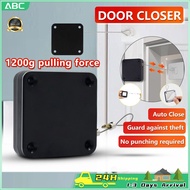 Automatic Door Closer Adjustable Wire Rope Punch Free Auto Closer Soft Close Sliding Door Closer 1.2