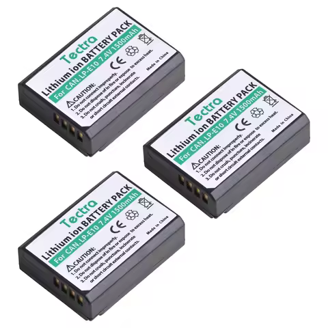 LP-E10 Battery Rechargeable 1500mAh batteries for Canon EOS Rebel T3 T5 T6 T7 T100 Kiss X50 X70 X80 