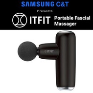 全新 未開封 原裝 三星 Samsung C&amp;T x ITFIT Portable Fascial Massager 迷你 輕便肌肉按摩槍 黑色 ITFITEX05BK 包括 TypeC 充電線