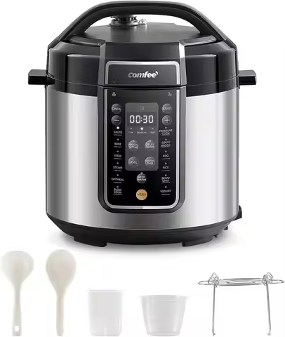 Pressure Cooker 6 Quart with 13 Cooking Functions, Olla de Presion Non-Stick Pot Yogurt Maker Rice C