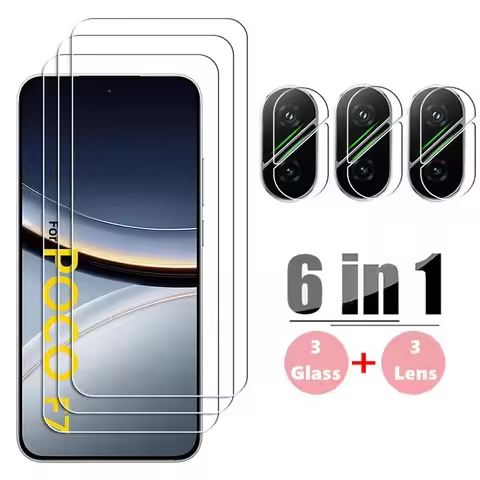 Full Gule Glass For Poco F7 Tempered Glass Poco F7 Screen Protector HD Protective Phone Camera Lens 