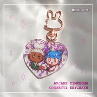 ARCANE EKKO JINX TIMEBOMB CONFETTI KEYCHAIN (FAN MERCH)