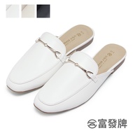 [Fufa Brand] British Fashion Horsebit Flat Mules Women's Shoes Mules Lazy Shoes Fufa Brand Lazy Shoe