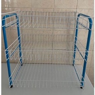 3 Layer Dish Rack/Rak Pinggan 3 Tingkat[Tebal]/Rak pinggan 3tier/Rak besi/Metal plate rack/Rack Drai