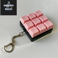 MiniUtensilAndTools Fidget Keychain, DIY Keyboard Keycap Finger Keyboard Cap, Relaxing Keys Button R