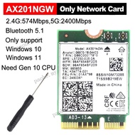 Dual Band Bluetooth 5.1 Wireless Card AX201NGW 2.4Gbps 802.11AX Wireless Wi-Fi 6 AX201 Adapter For N