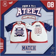 ATEEZ Championship Jersey T-Shirt - Number 08 | Streetwear Cosplay Clothing | Sizes: Kids 110cm to A