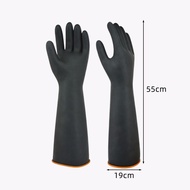55cm Sarung Tangan Gloves Karet Rubber Industrial Kenyamanan Dan Fleksibilitas Alkali Resistant Rubb
