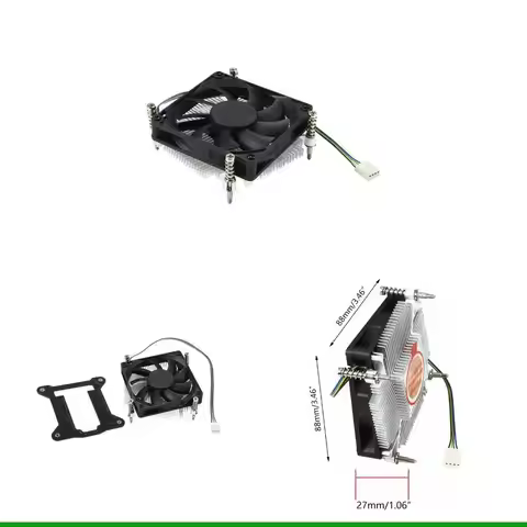 27mm Height Mini-ITX Low Profile Cooler Slim Fan LGA1155 1156 1150 1151 Quiet cooling fan micro Mini
