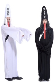 黑白無常萬聖節Cosplay服裝兩件套裝