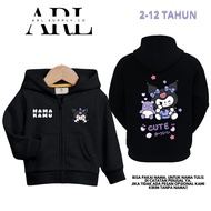 kids hoodieARLSUPPLY.CO - Girls Jacket FREE NAME Kuromi Model for Suia Children 2-12 Years 120-150CM
