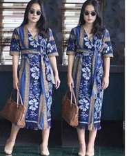 New shanaya dress tenun wanita endek premium