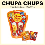 [CHUPA CHUPS] Fun Fizzy Drinks Candy 6pieces Fizzy Lollipops 90g (Coke+Orange flavor)