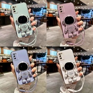 Casing Samsung Galaxy M30S Case Samsung M21 Case Samsung A11 Case Samsung A30 A20 Case Samsung A50 A50S A30S Case Samsung A70 A70S Case Samsung S8 Plus M11 Case Fashion Silicone Cute Cool Anime Astronaut Stand Phone Cover Case With Rope TG
