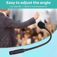 TECHCHIP-Gooseneck Microphone 3 Pin Flexible Noise Reduction Gooseneck Plug in Microphone for Meetin