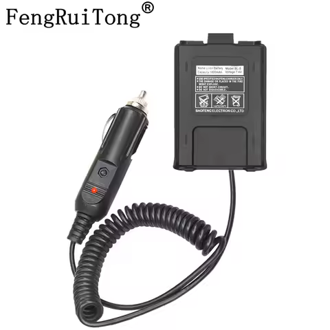 12V Car Charger Charging Battery Eliminator for Baofeng Dual Band Radio UV5R 5RA 5RE Over Home Trave