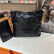 Chanel 22 small calfskin so black