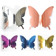 12Pcs/Set Butterfly 3D Mirror Wall Sticker Butterfly Design Decal Art Wall Stickers DIY home decor Room Decoration Removable