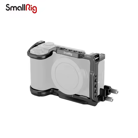 (Upgraded Version) SmallRig ZV-E10 II Cage with Silicone Handle with Cold Shoe and Quick Release Pla