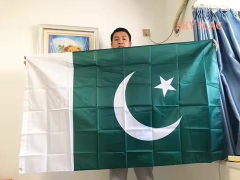 SKY FLAG Pakistan Flag 90x150cm Polyester PK PAK FLAG Party Supplies Home Decor Double Sided Bunting