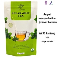 ECOGANIC Original Spearmint Tea BPOM-PIRIT Hormonal Acne Contents 30 Bags
