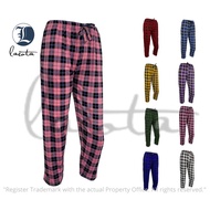 LACOTA New Trendy Plaid Checkered Pranella Pajama Pants Unisex Sleepwear Pambahay For Women