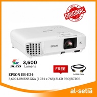 EPSON EB-E24 | EB-X06 3600 LUMENS PROJECTOR 3LCD XGA 1024x768 - CONTRAST RATIO: 15000:1, & 12,000 LA