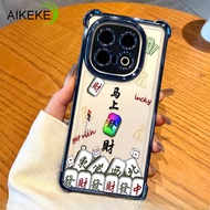 Chinese Mahjong Plating Frame Phone Case For Huawei Nova Y91 Y90 Y73 Y63 Y61 5 Pro P50E P30 Lite Pro