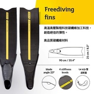 2BFREE Carbon Fiberglass Fins Long Free Diving
