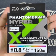 PE Braided Line DAIWA Phantom Braid Hyper X8 (150 Meters)