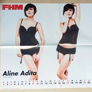 Poster Kalender Aline Adita - original dari majalah tahun 2009