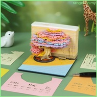 RAN Twenty twenty six Weekly Calendar With 3D Spring Jungle Papercraft And Multifunctional Pad