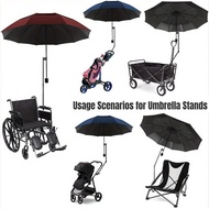Adjustable Stainless Steel Umbrella Holder For Wheelchair And Bicycle - Foldable Design With Rotatin