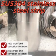 SUS304 Stainless Steel Strip 0.05-2mm Thick 5-200mm Wide 2B Finish for Stamping Spring Electronic Pa