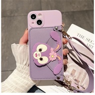 UNGU Softcase Beautiful Purple Rabbit Wallet FH60 EQ26 iphone 6 6s 6g 6+ 6s+ 7 8 7+ 8+ X Xs 11 12 13