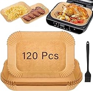 120pcs Air Fryer Liners Disposable for Ninja FG551/DG551/IG651/IG601 Foodi Smart XL Indoor Grill, Un