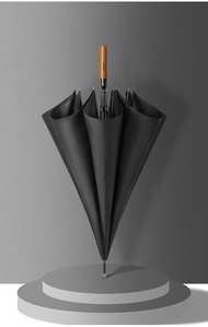 Ô dù thẳng đi mưa cao cấp tán rộng G30 Cán gỗ sang trọng khung sợi thủy tinh bền bỉ NASON UMBRELLA k
