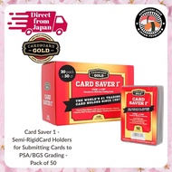 Cardboard Gold Card Saver 1 – Semi-Rigid Card Holders for PSA/BGS Grading, 50-Pack x 2 - From JAPAN